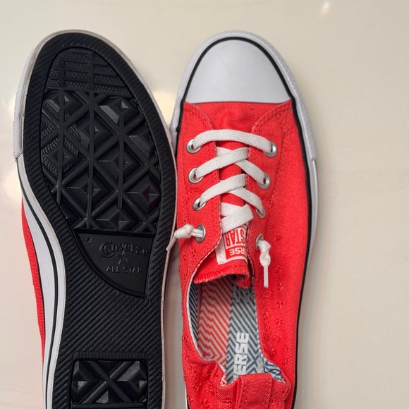 Converse Classic Bright Orange Slip-on Canvas Sneakers - Picture 4 of 9